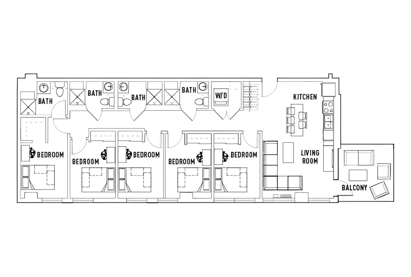 The 515, Eugene – Room in 5 Bed - 4 Bath E Corner