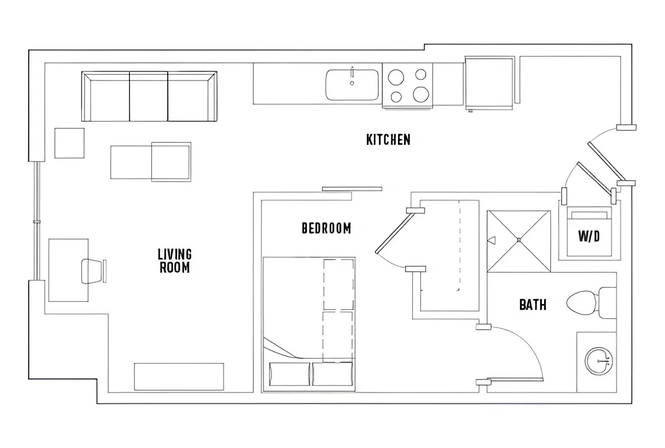 959 Franklin, Eugene – 1 Bed - 1 Bath B