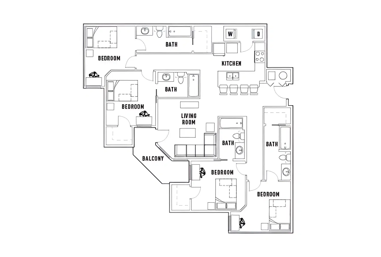 U Club On 28th, Boulder – Room in 4 Bed - 4 Bath B