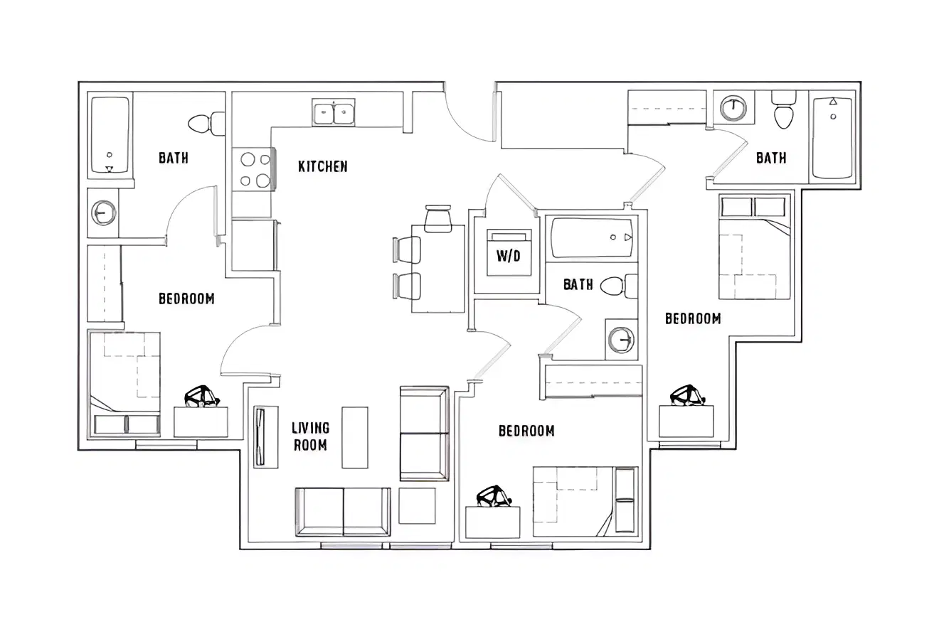 1200 West Marshall, Richmond – Room in 3 Bed - 3 Bath B