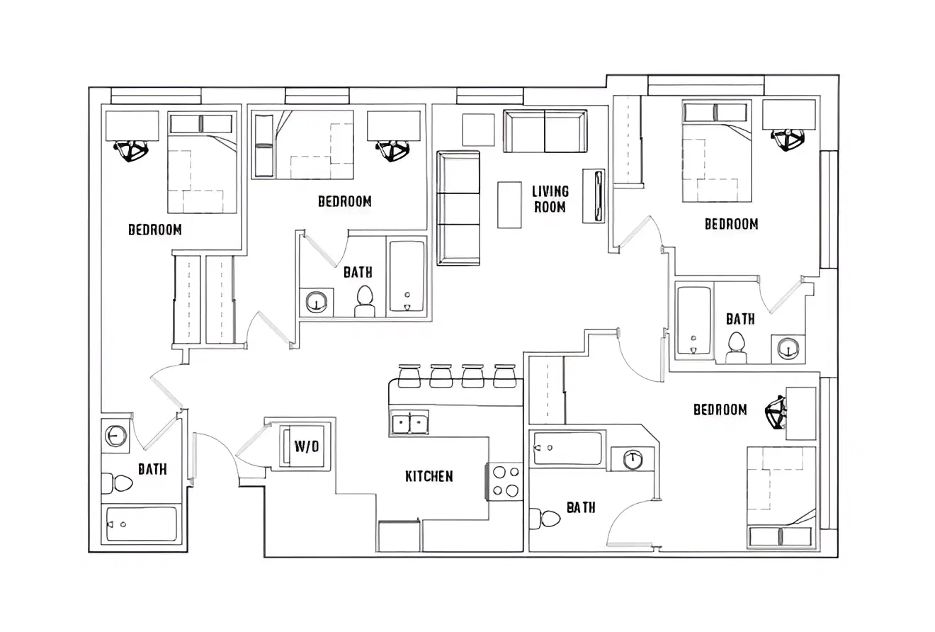 1200 West Marshall, Richmond – Room in 4 Bed - 4 Bath C