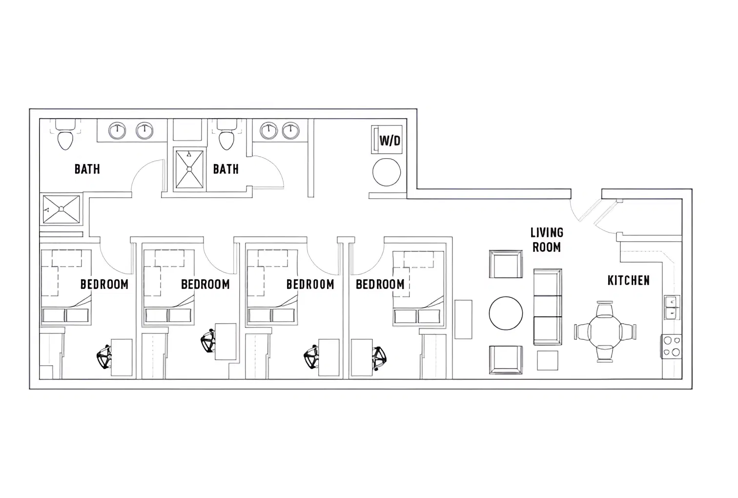 U Point, Syracuse – Room in 4 Bed - 2 Bath B