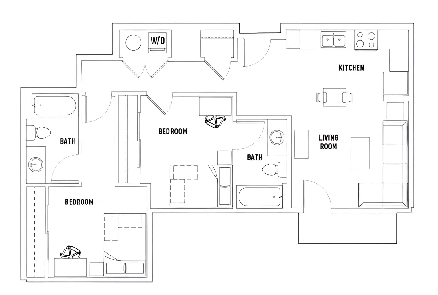 Plaza On University, Orlando – Room in 2 Bed - 2 Bath B
