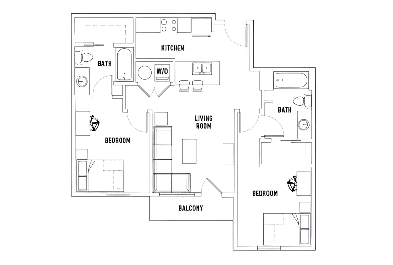 Plaza On University, Orlando – Room in 2 Bed - 2 Bath C