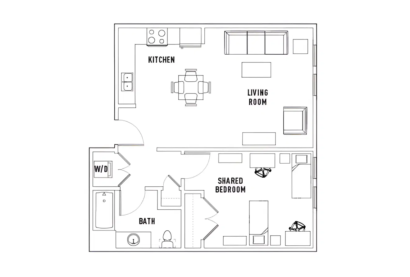 Park Point, Rochester – 1 Bed - 1 Bath A Shared