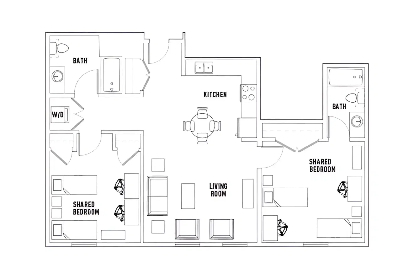 Park Point, Rochester – Room in 2 Bed - 2 Bath Shared