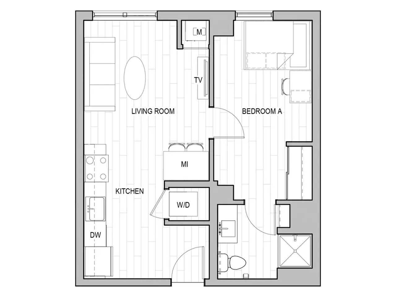 Identity Dinkytown, Minneapolis – 1 Bedroom 1 Bathroom | 1x1 Affordable