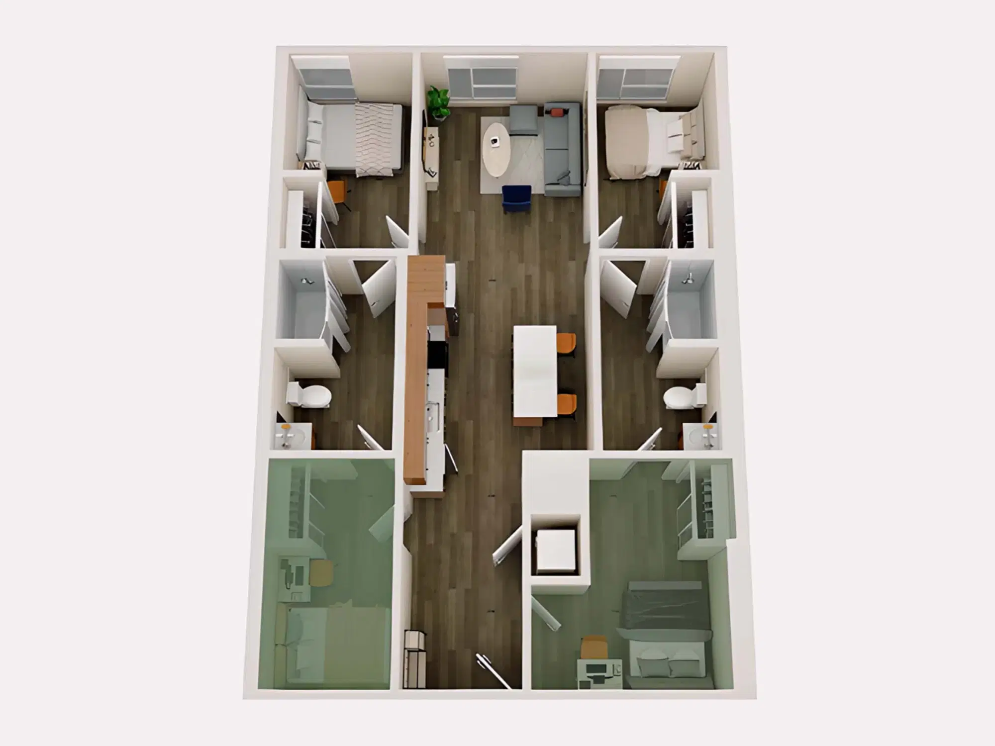 Rise At West Campus, Austin – 4x2 Penthouse Room in 4 Bedroom 2 Bathroom