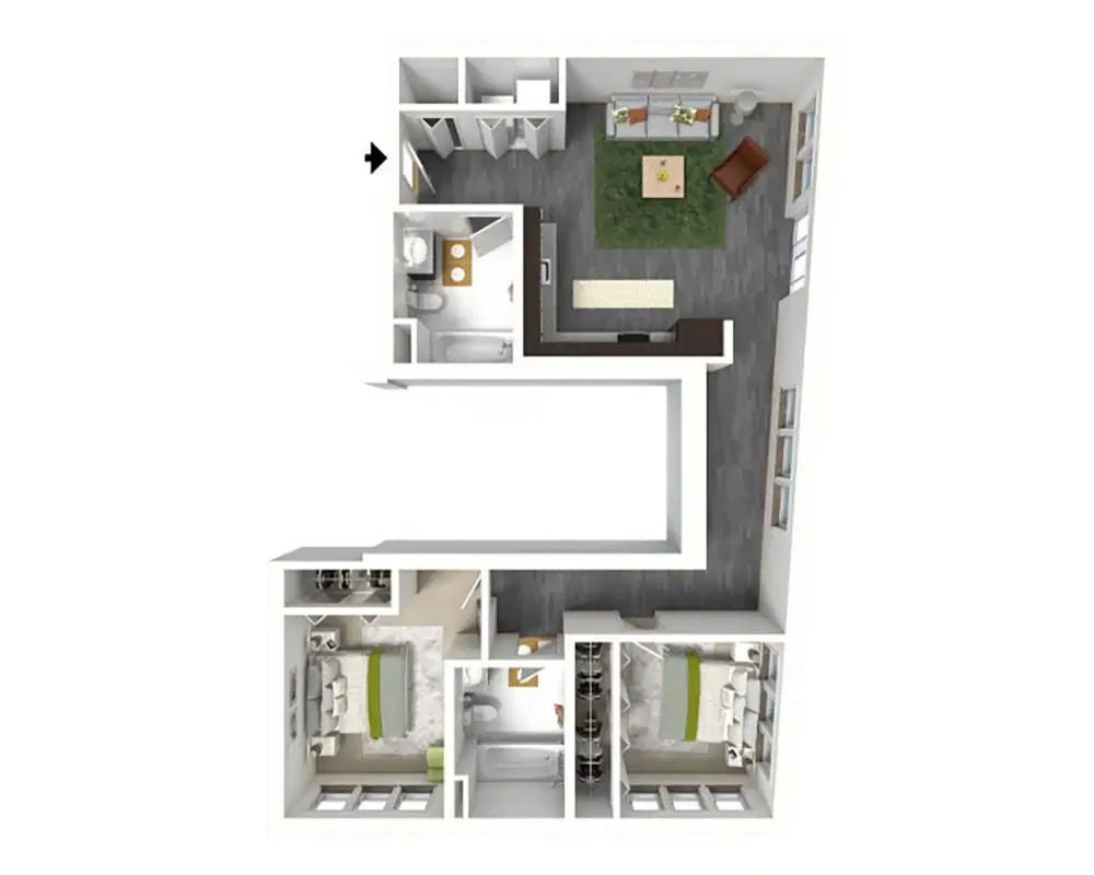 Stonefire Berkeley, Berkeley – Room in 2 Bedroom 2 Bathroom | D2