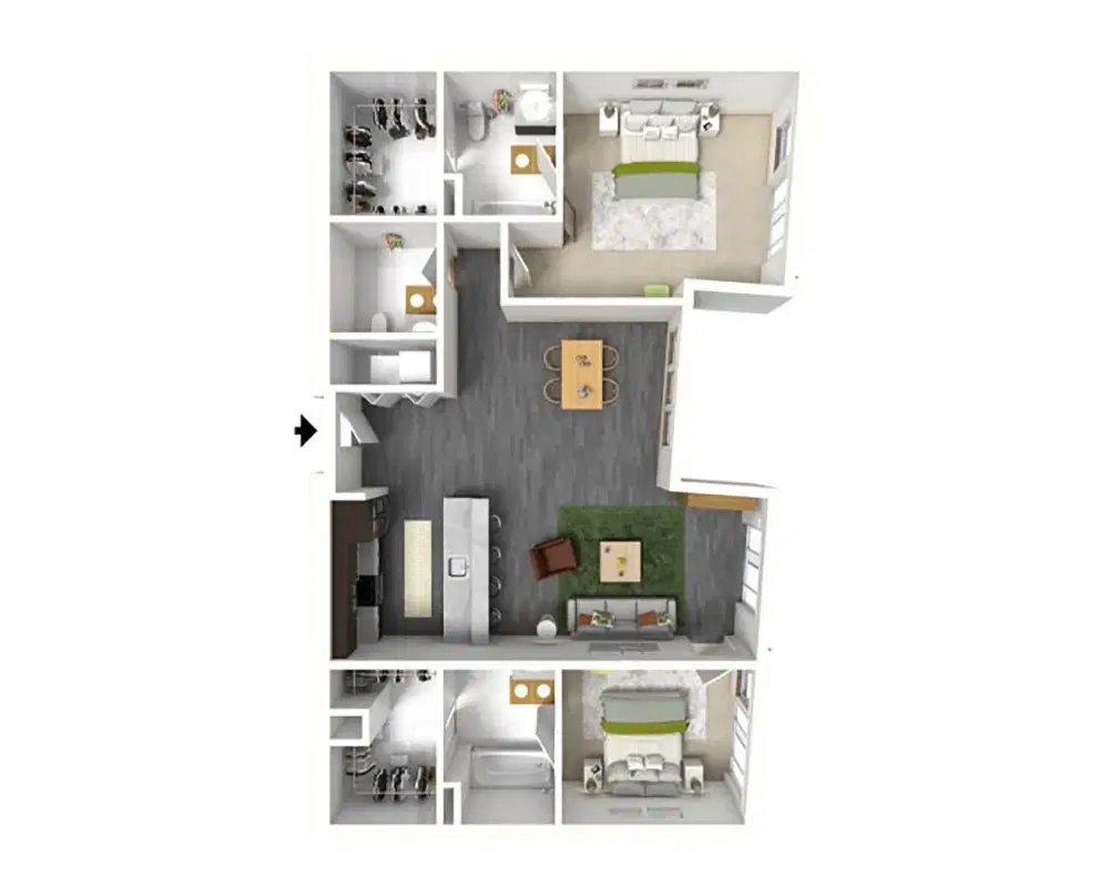 Stonefire Berkeley, Berkeley – Room in 2 Bedroom 2.5 Bathroom | D5