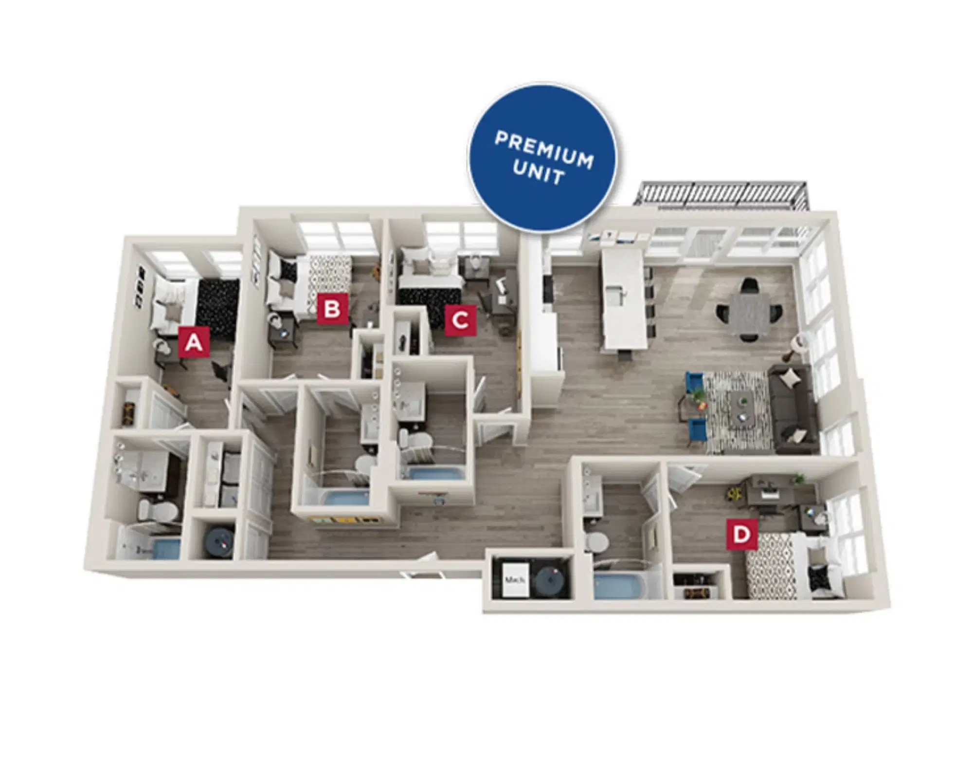 Standard at Bloomington, Bloomington – Denmark Room in 4 Bedroom 4 Bathroom
