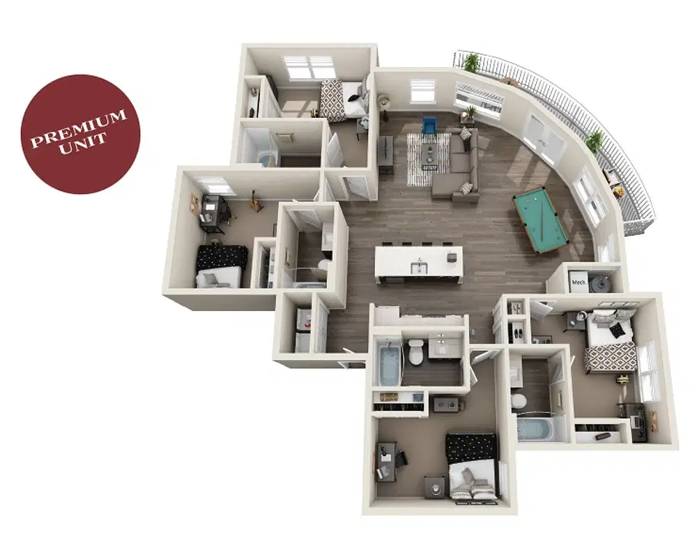 The Standard At Tallahassee, Tallahassee – The Deerwood Room in 4 Bedroom 4 Bathroom