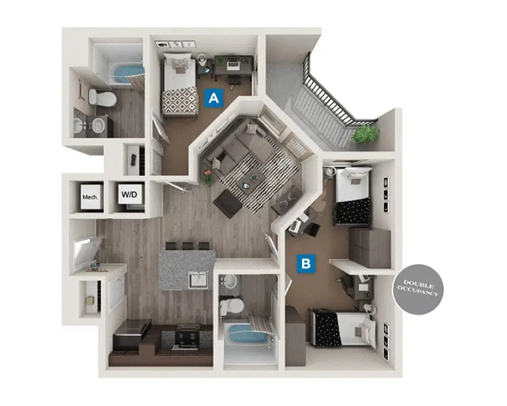 The Standard, Berkeley – Bexley Room in 2 Bedroom 2 Bathroom