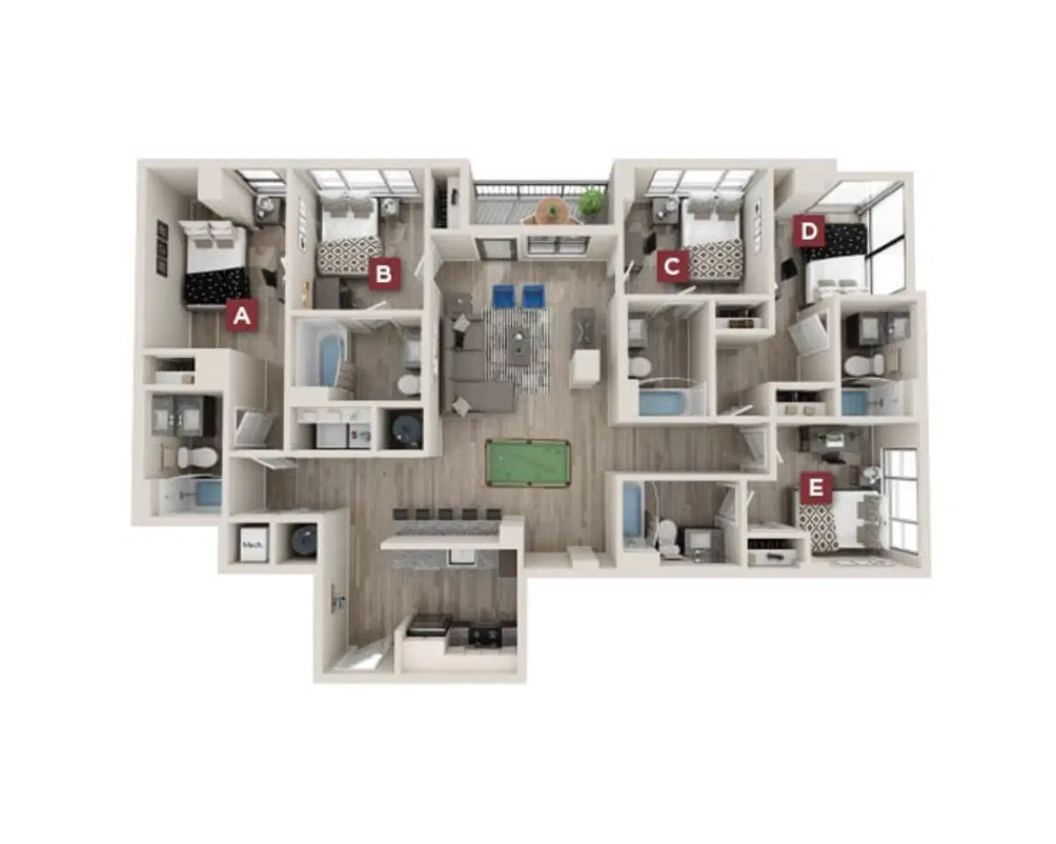 The Standard, Austin – Fulham Premium Room in 5 Bedroom 5 Bathroom