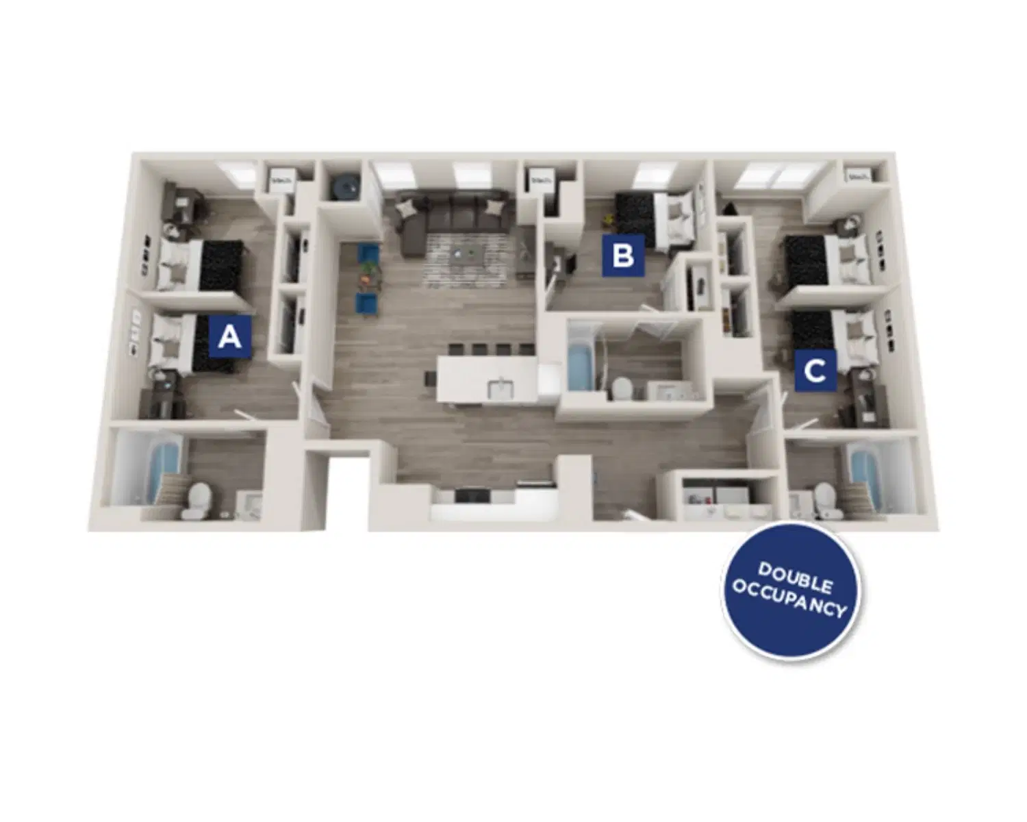 Standard at Philadelphia, Philadelphia – Chelsea Room in 3 Bedroom 3 Bathroom