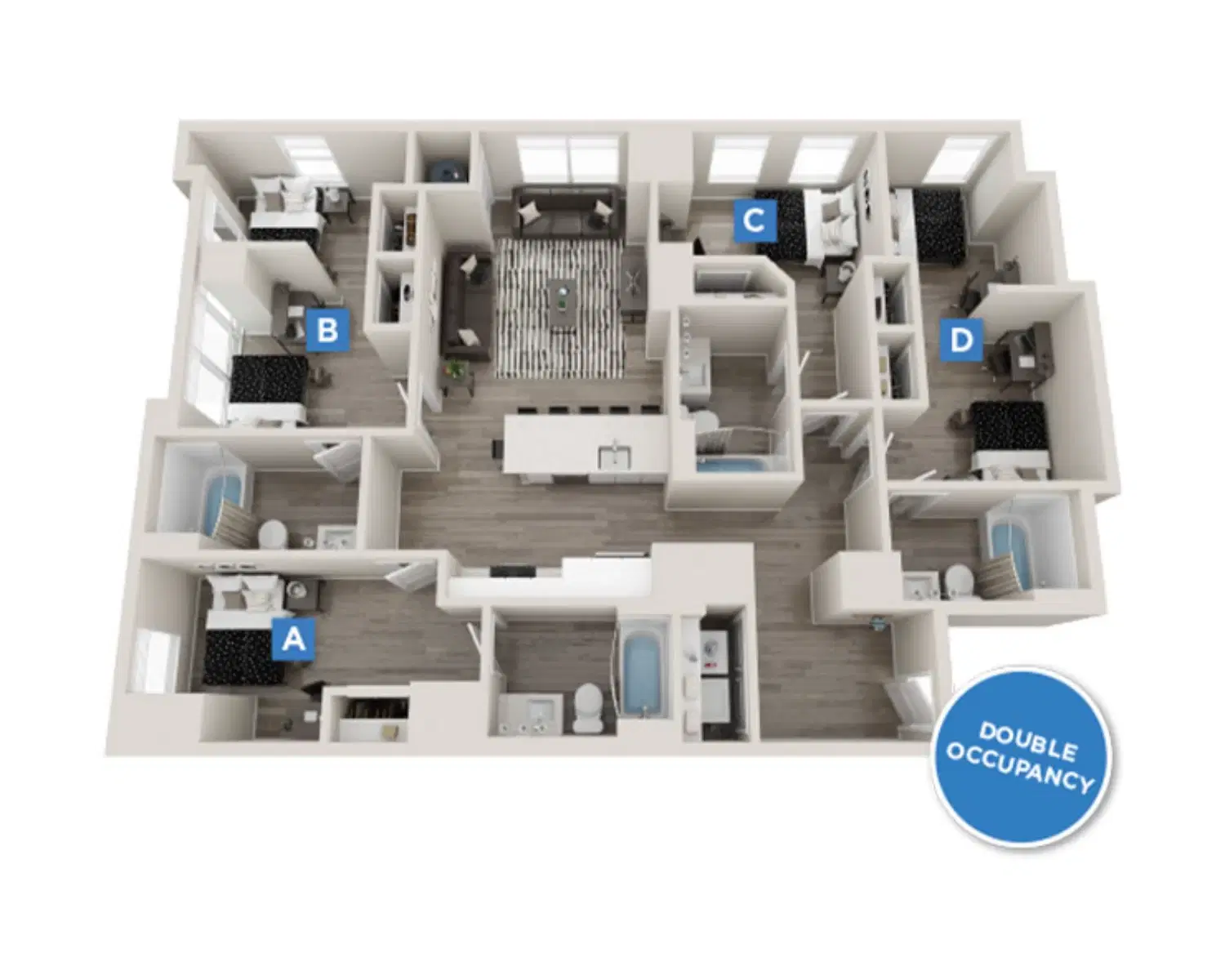 Standard at Philadelphia, Philadelphia – Downing Room in 4 Bedroom 4 Bathroom