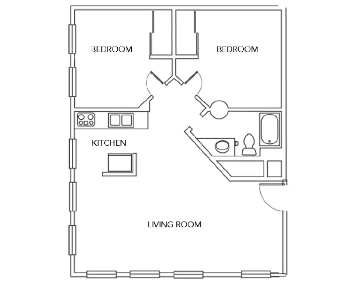 City Lofts, St Louis – Room in 2 Bedroom 1 Bathroom | 2A