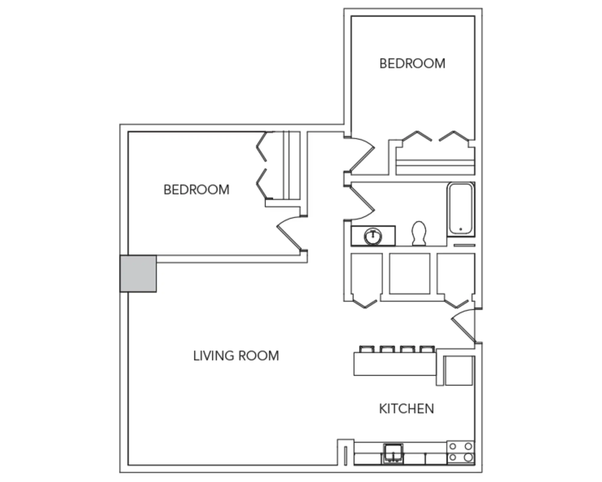 City Lofts, St Louis – Room in 2 Bedroom 1 Bathroom | 2E