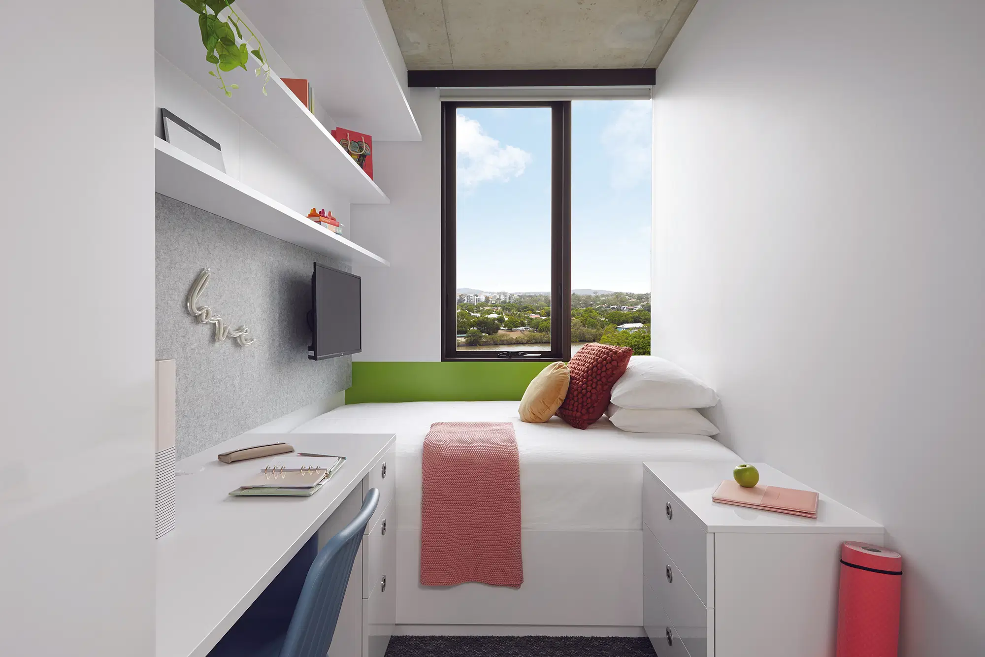 Scape Toowong, Brisbane – 2 Bedroom Shared Bathroom, Double Bed, Balcony