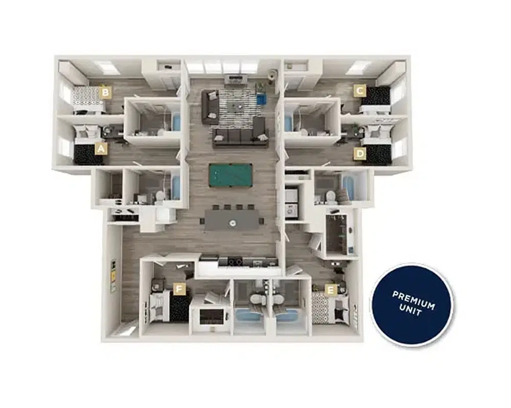 The Standard at Seattle, Seattle – Room in 6 Bedroom 6 Bathroom | F1