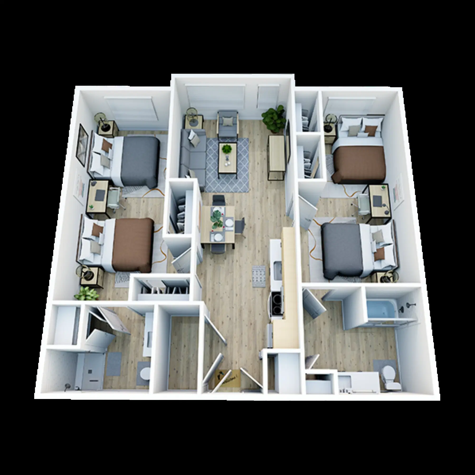 Trailside Student Living, Seattle – Room in 2 Bedroom 2 Bathroom | B8