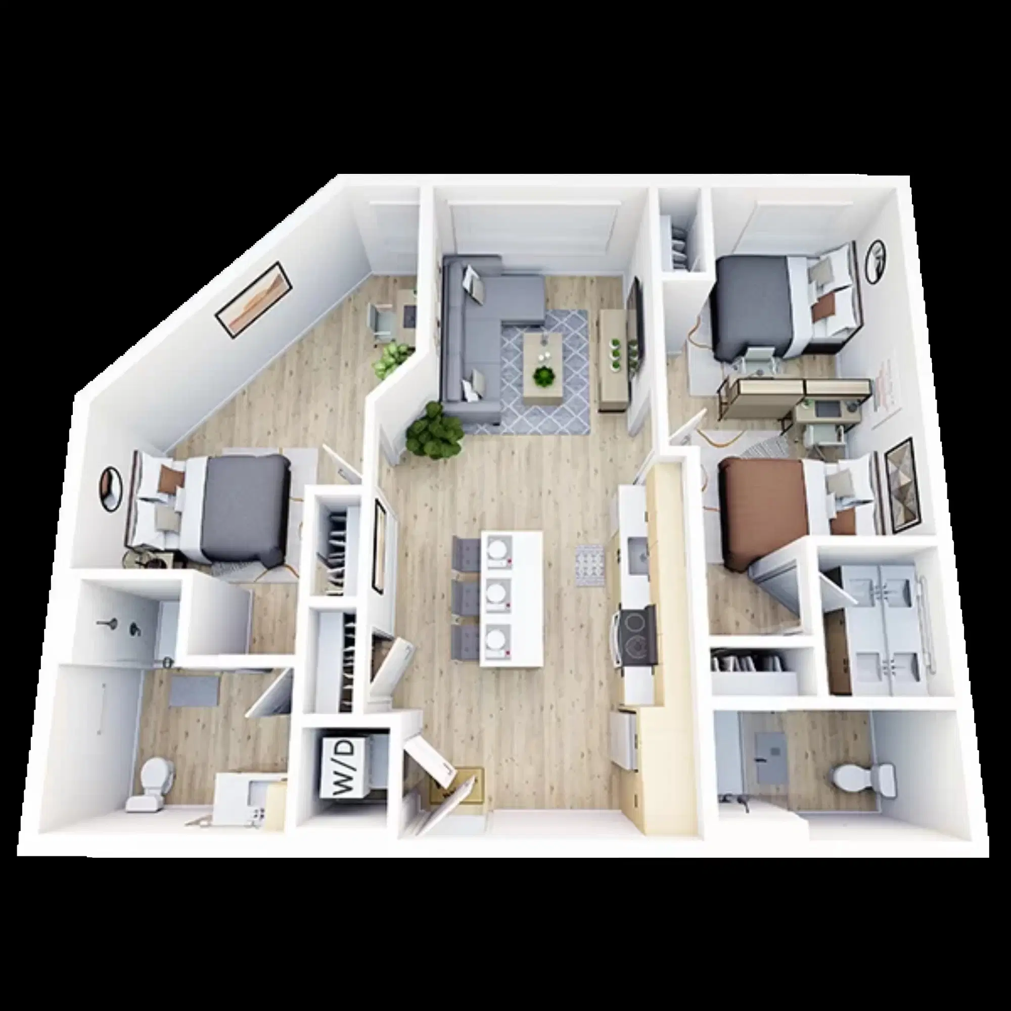 Trailside Student Living, Seattle – Room in 2 Bedroom 2 Bathroom | B17