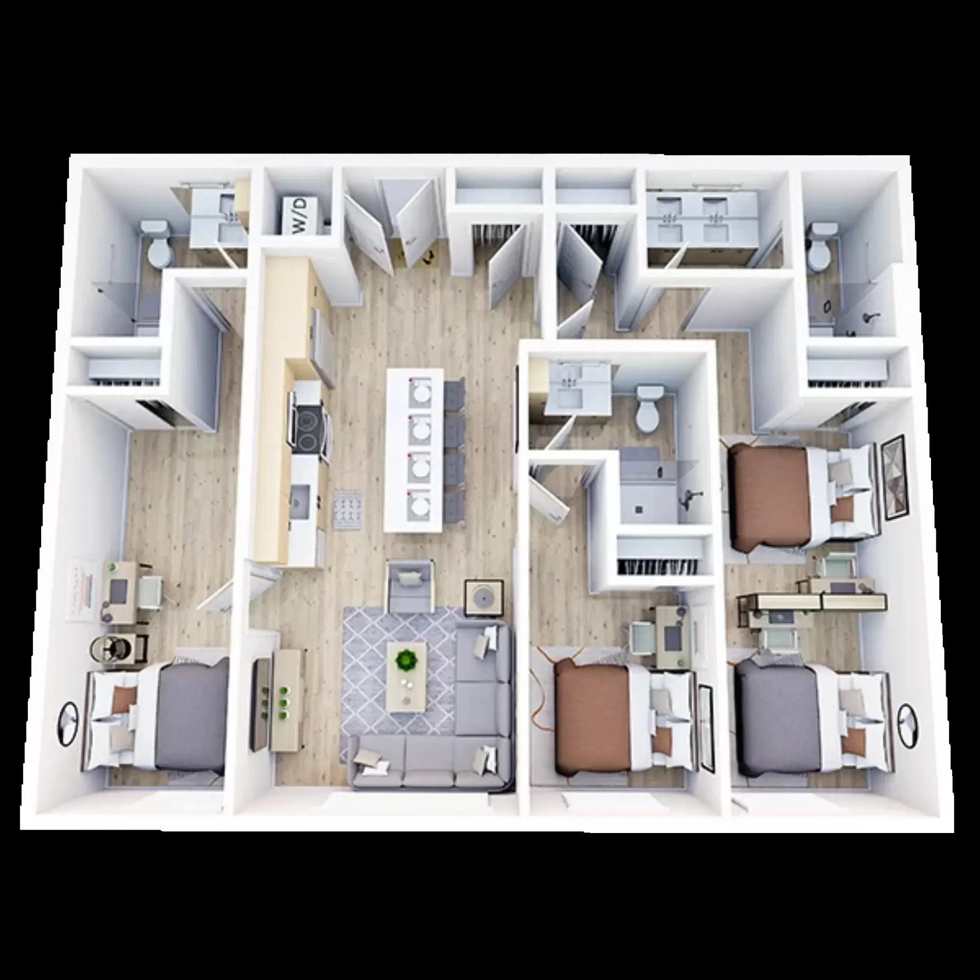 Trailside Student Living, Seattle – Room in 3 Bedroom 3 Bathroom | C8