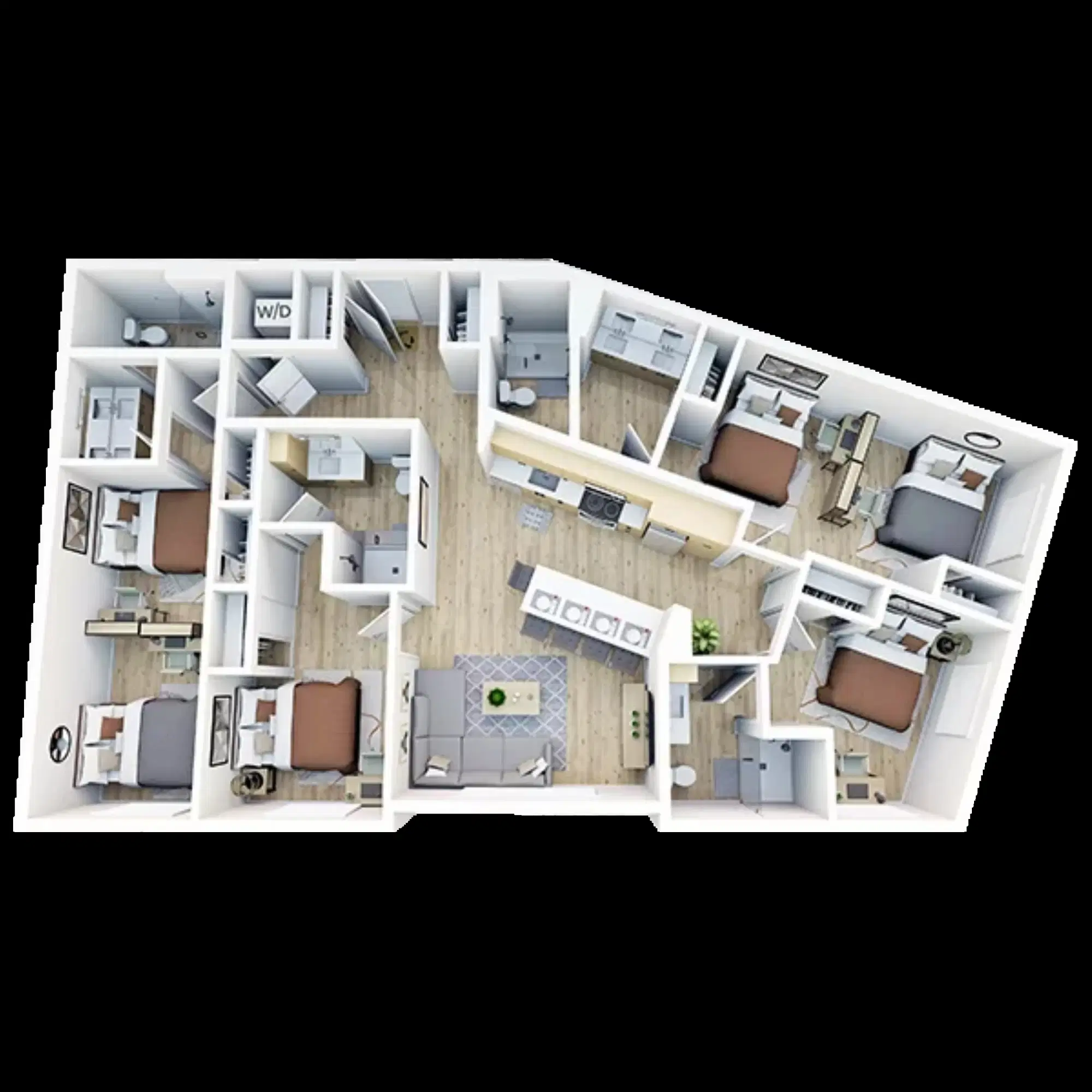 Trailside Student Living, Seattle – Room in 4 Bedroom 4 Bathroom | D11