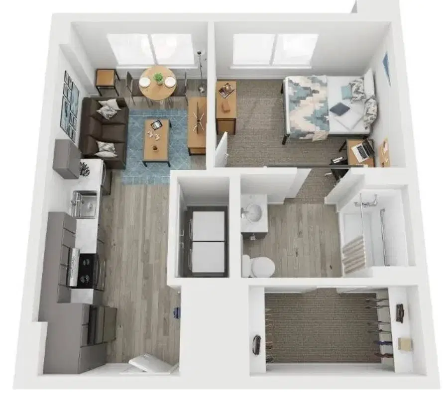 Life Tower, Houston – 1 Bedroom 1 Bathroom | A2