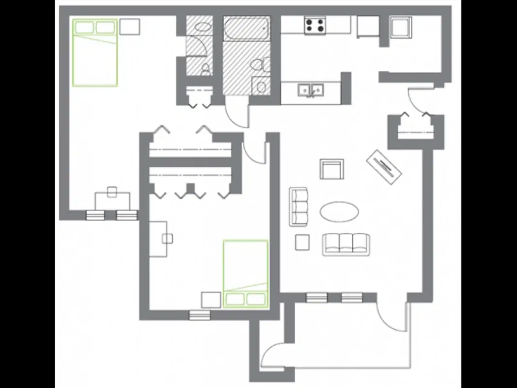 Woodland Mews, Ann Arbor – Room in 2 Bedroom 1.5 Bathroom | C 3rd floor-wm211f3