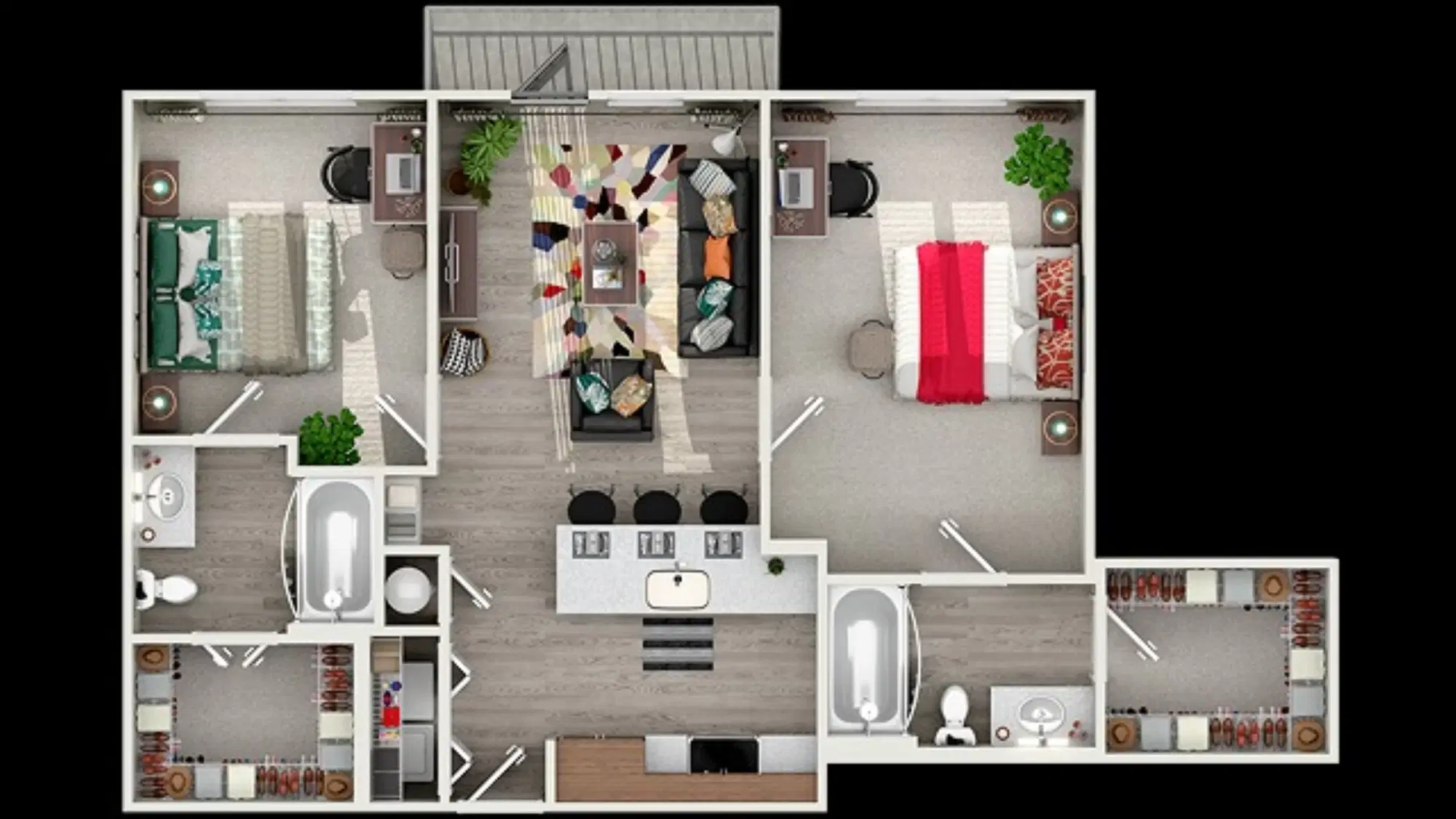 Loft Vue, Fort Worth – The Chisolm B3 Room in 2 Bedroom 2 Bathroom