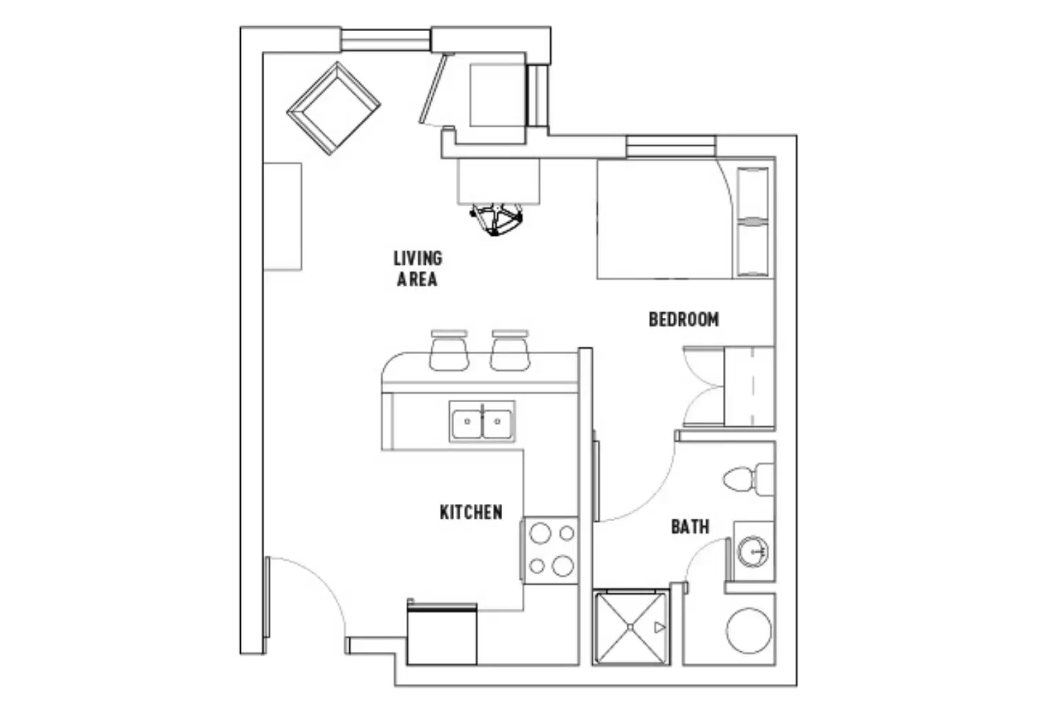 Drake West Village, Des Monies – Studio