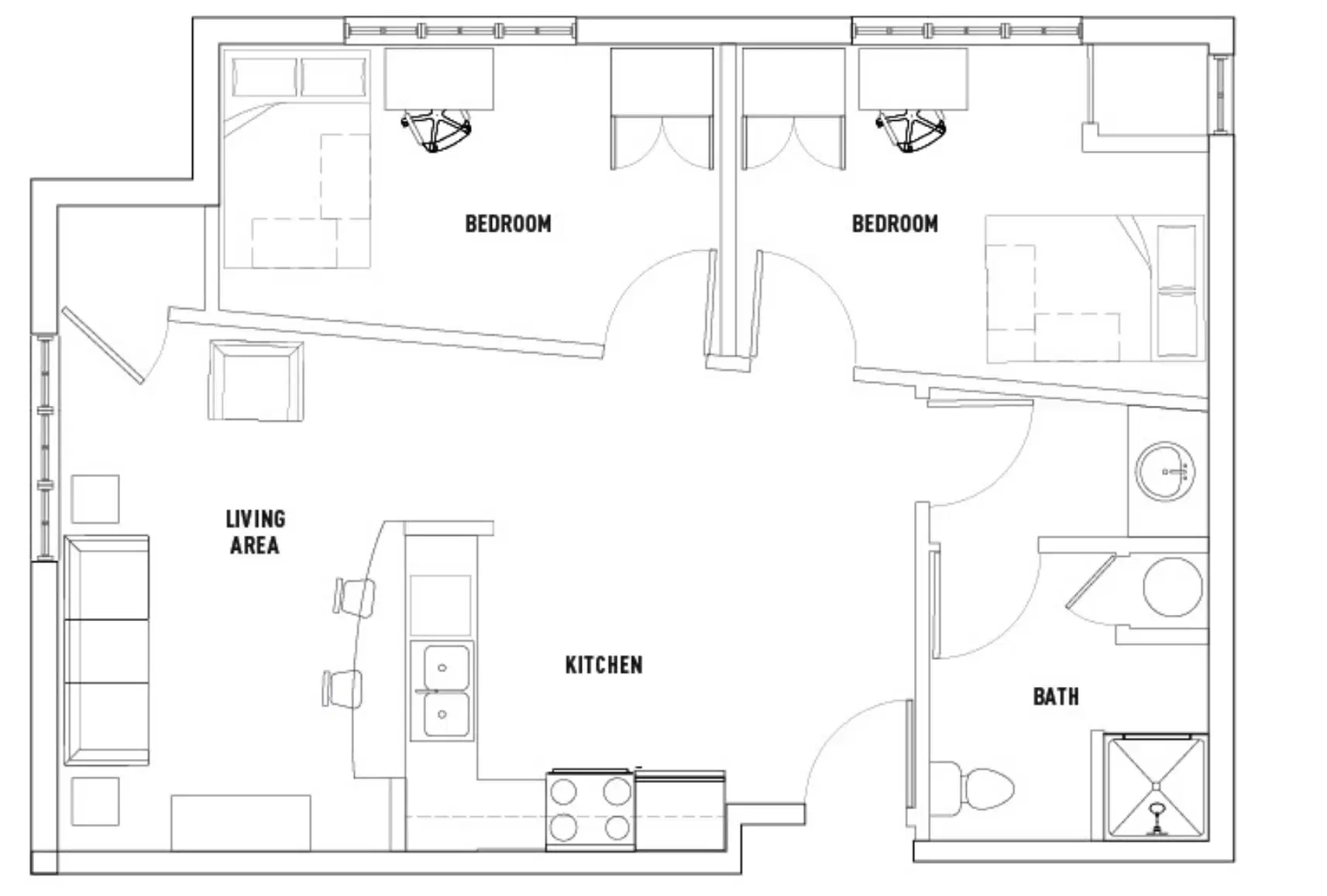 Drake West Village, Des Monies – Room in 2 Bedroom 1 Bathroom