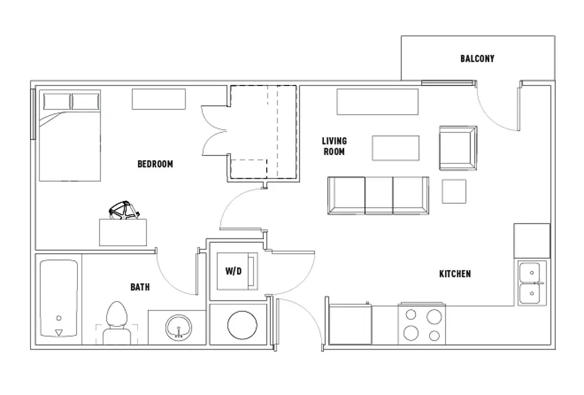 Texan and Vintage, Austin – Vintage: 1 Bed - 1 Bath A Smart