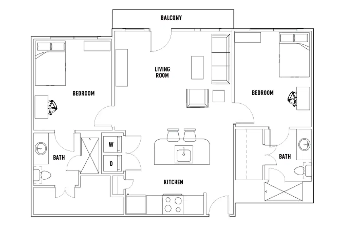 Texan and Vintage, Austin – Room in Vintage: 2 Bed - 2 Bath B
