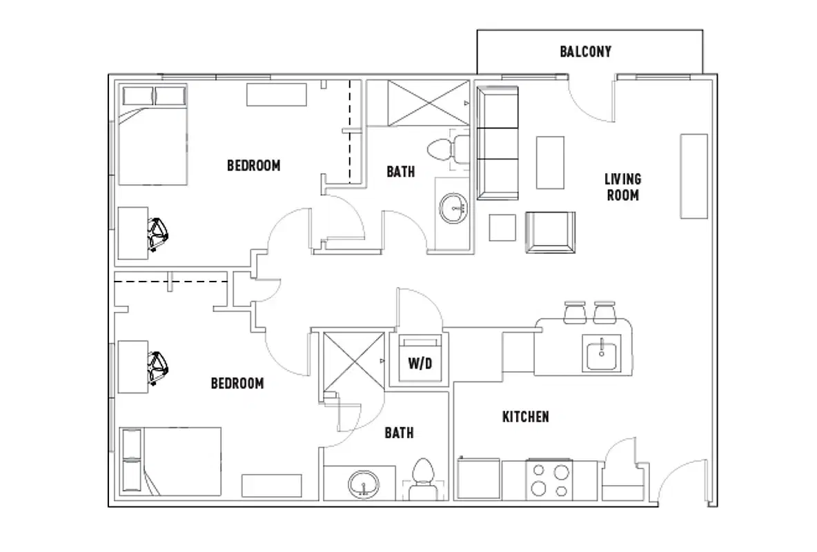 Texan and Vintage, Austin – Room in Vintage: 2 Bed - 2 Bath A