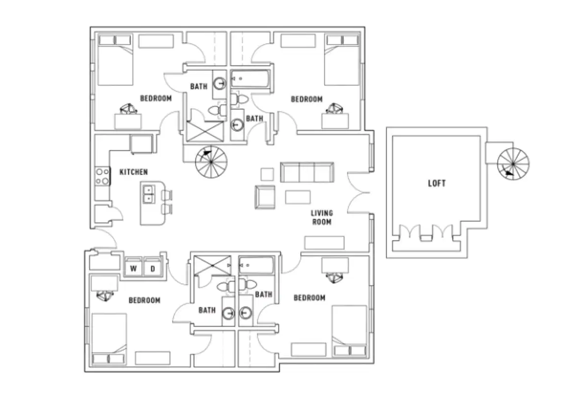 Texan and Vintage, Austin – Room in Texan: 4 Bed - 4 Bath w/ Loft