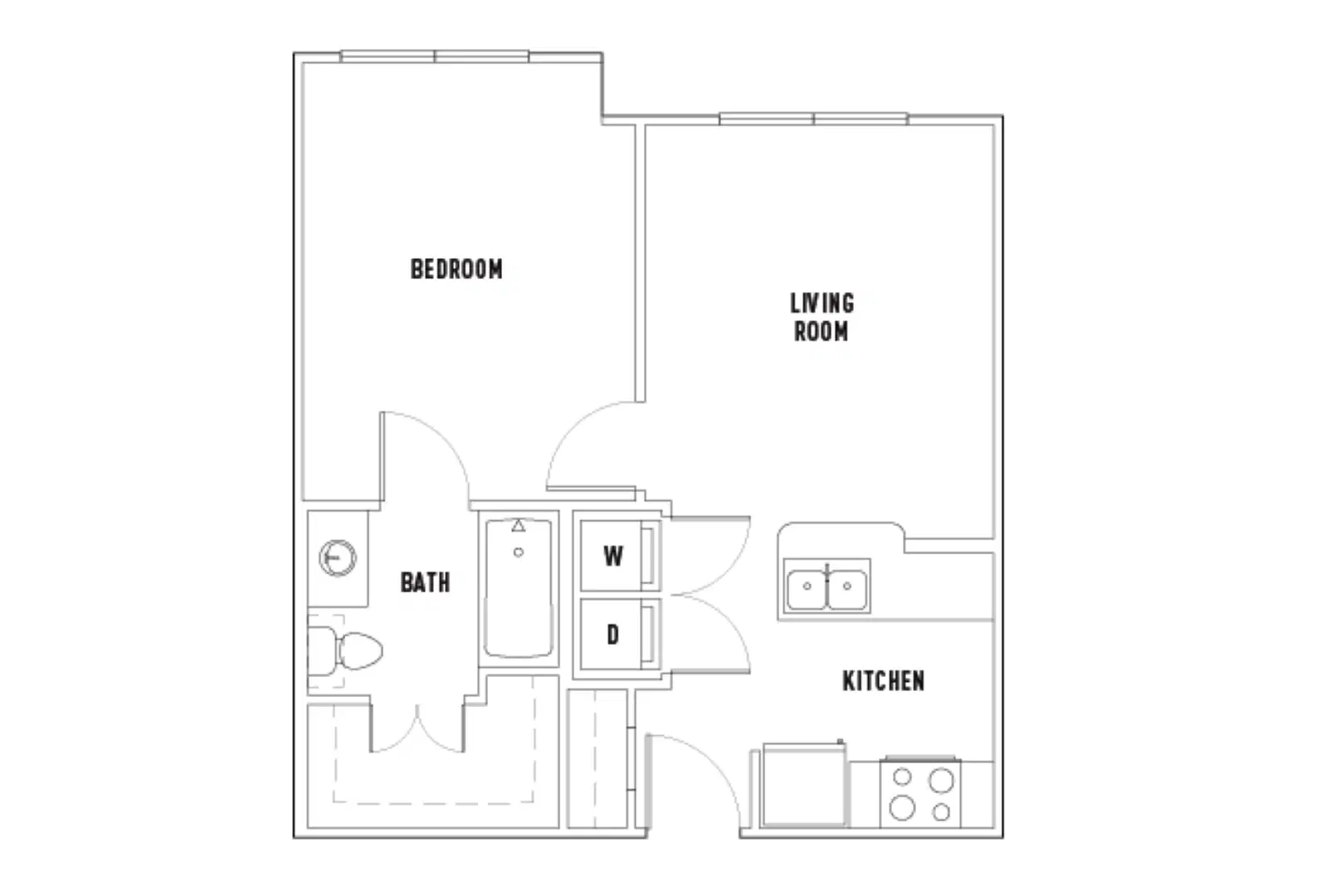 The Block, Austin – Leon: 1 Bed - 1 Bath B Smart