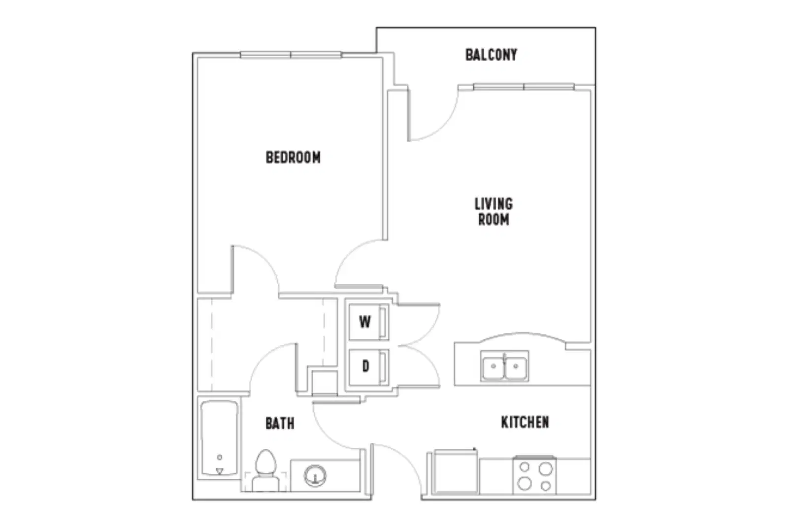 The Block, Austin – Leon: 1 Bed - 1 Bath C Premium Smart