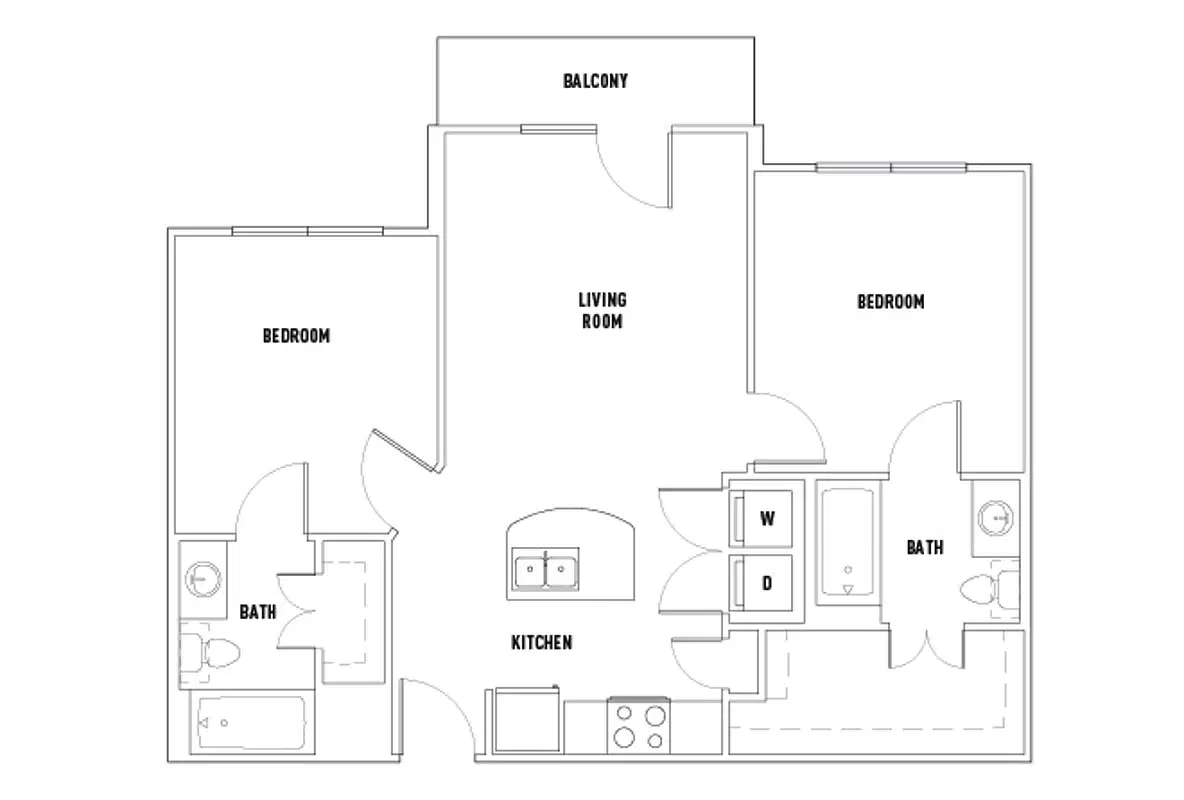 The Block, Austin – Room in 23rd: 2 Bed - 2 Bath A Premium Shared Bedroom