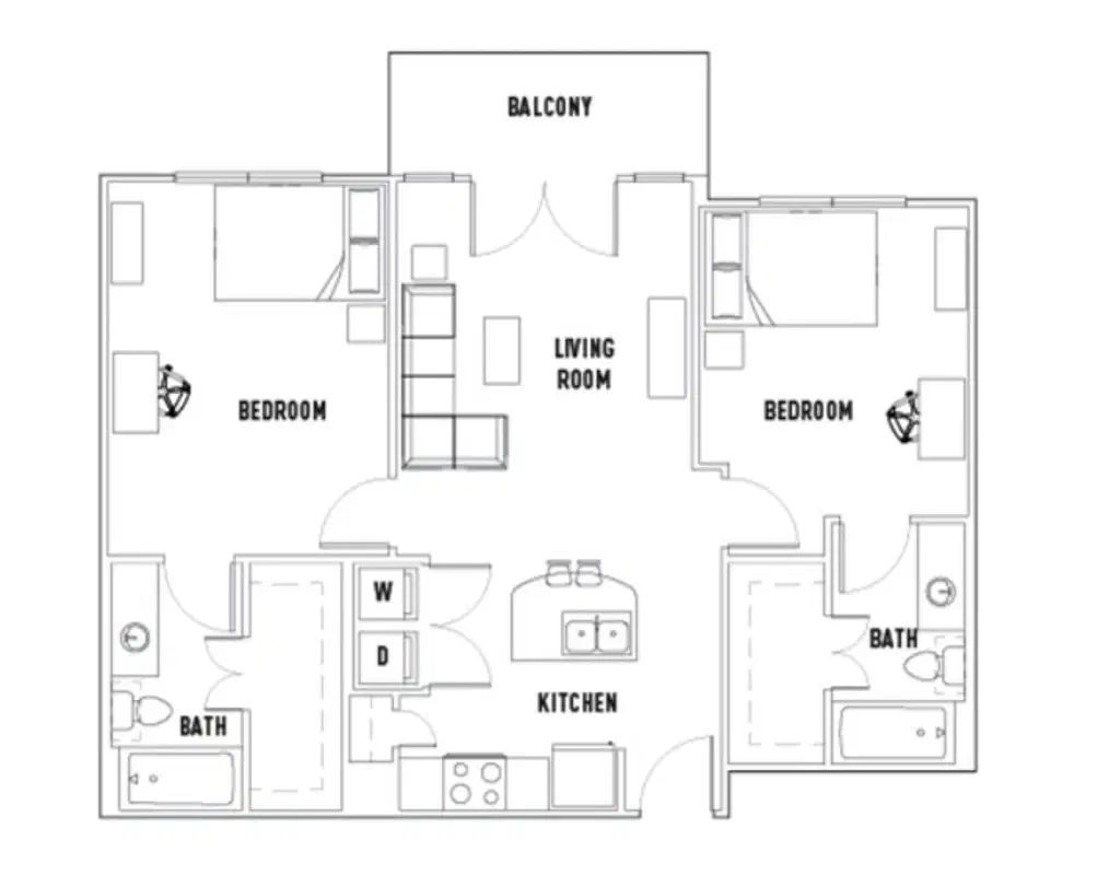 The Block, Austin – Room in Leon: 2 Bed - 2 Bath C Premium Private Bedroom