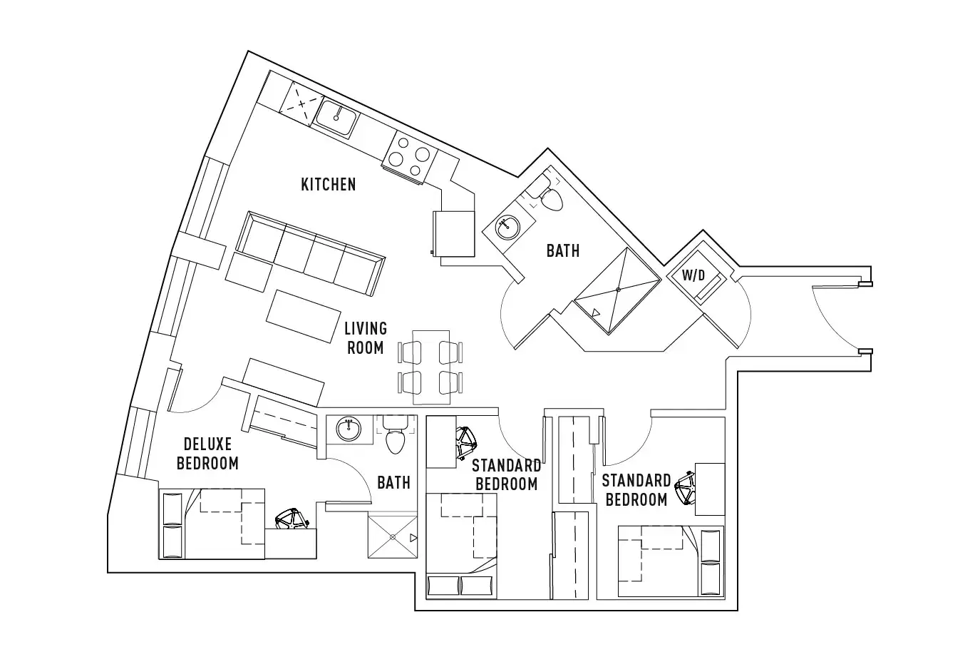The James, Madison – 3 Bed - 2 Bath B Private