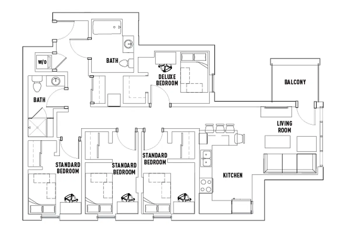 Campus Edge Ann Arbor, Ann Arbor – Room in 4 Bed - 2 Bath B