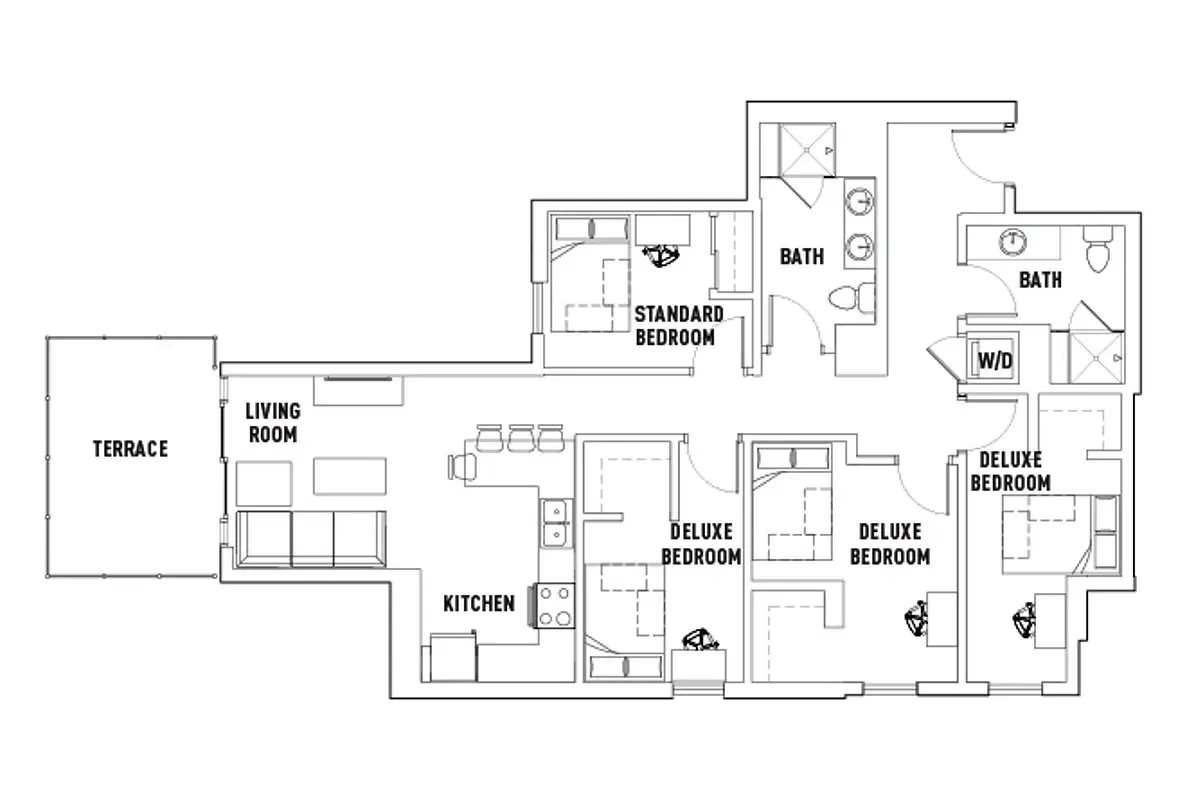 Campus Edge Ann Arbor, Ann Arbor – Room in 4 Bed - 2 Bath D