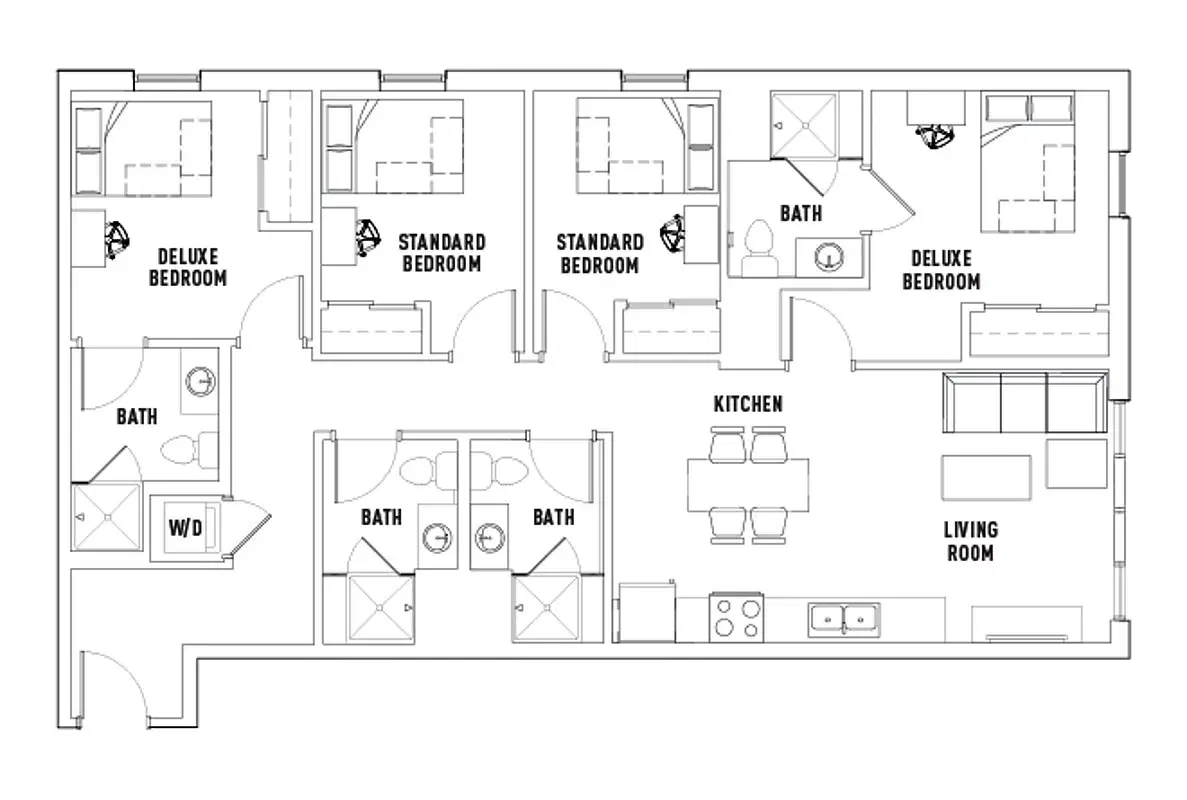 Campus Edge Ann Arbor, Ann Arbor – Room in 4 Bed - 4 Bath B