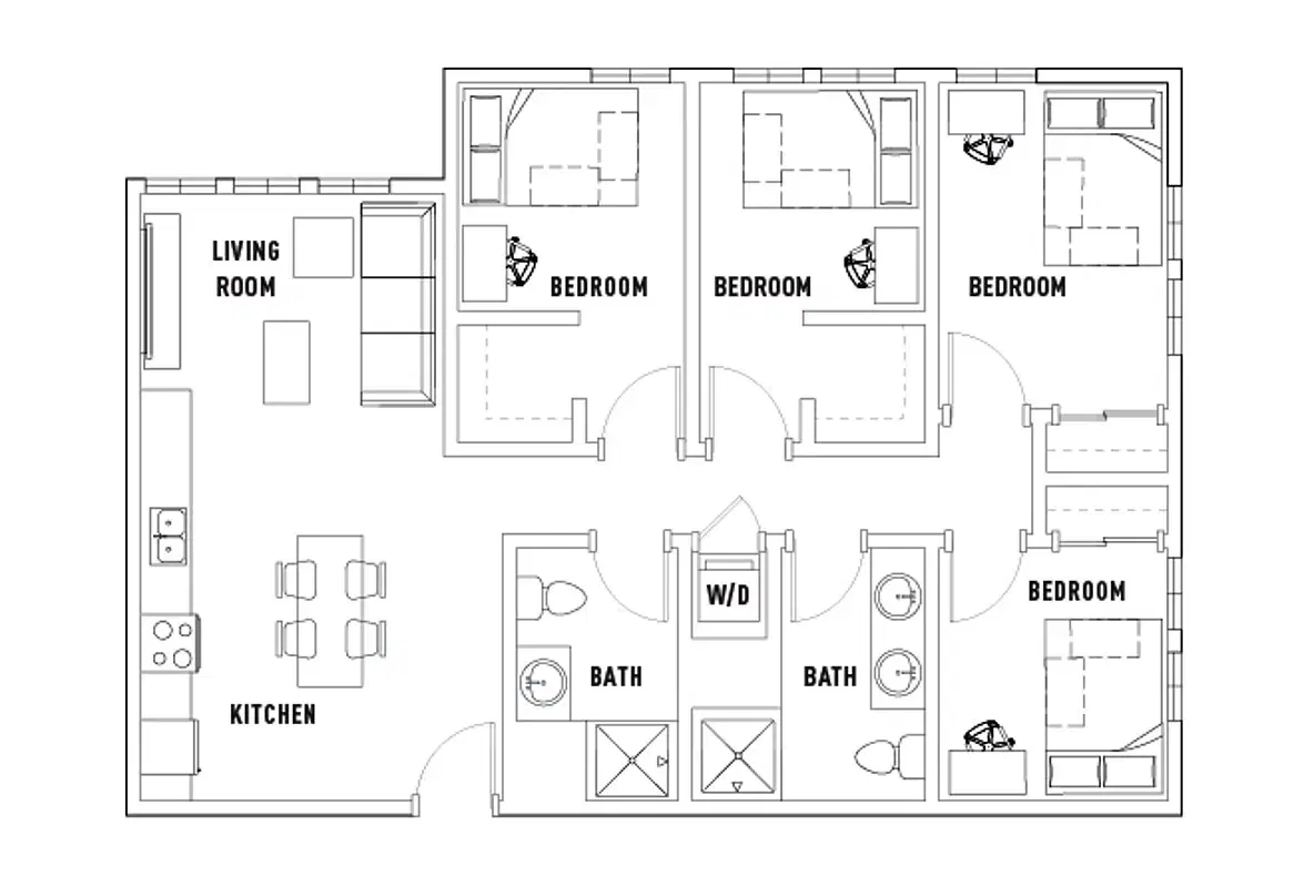 The Jack, Flagstaff – Room in 4 Bed - 2 Bath B