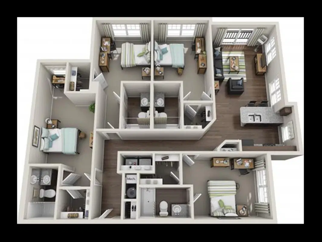 One Eleven South, Statesboro – 4 Bedroom