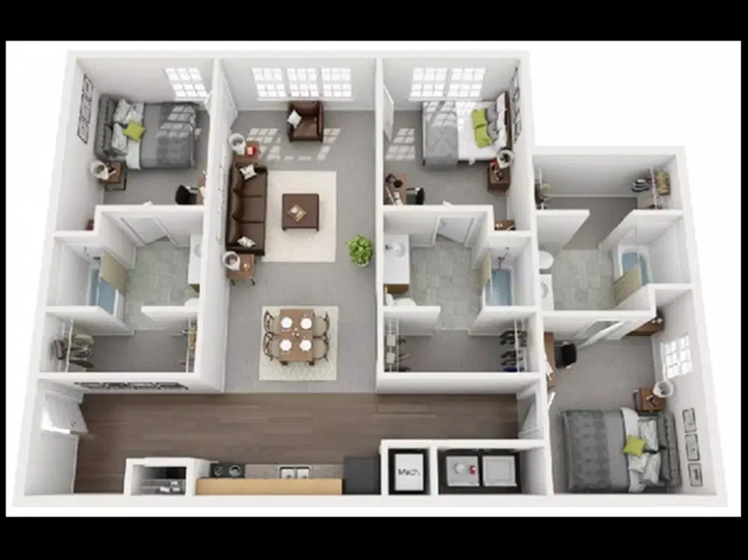 The View, State College – 3x3 Standard - 3 Bed 3 Bath