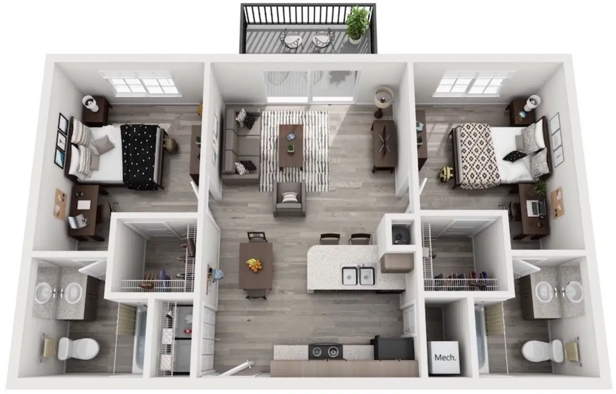 The Outpost, Waco – 2 Bed 2 Bath B1