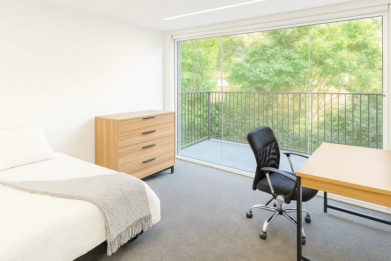 Insulr Glebe High, Sydney – Room 7 - Large Single Room (Private Balcony)